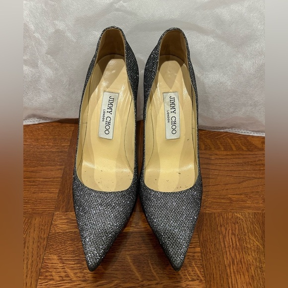 Jimmy Choo silver glitter stiletto - preowned - Picture 5 of 14